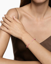 Classic Cable Bracelet in Pink Aluminum, 4mm